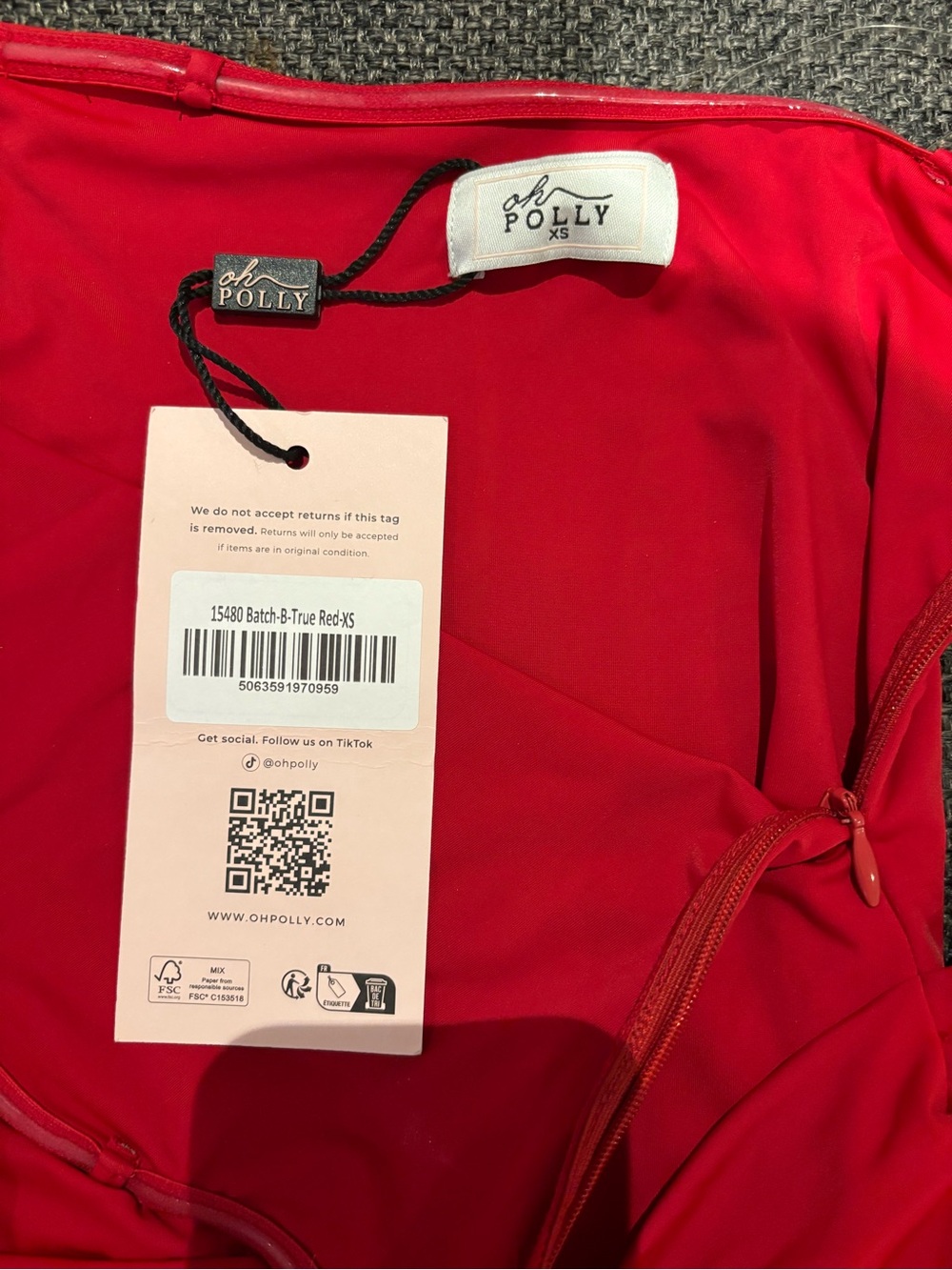 Oh Polly Strapless Red Cutout Maxi Dress - Picture 5 of 5